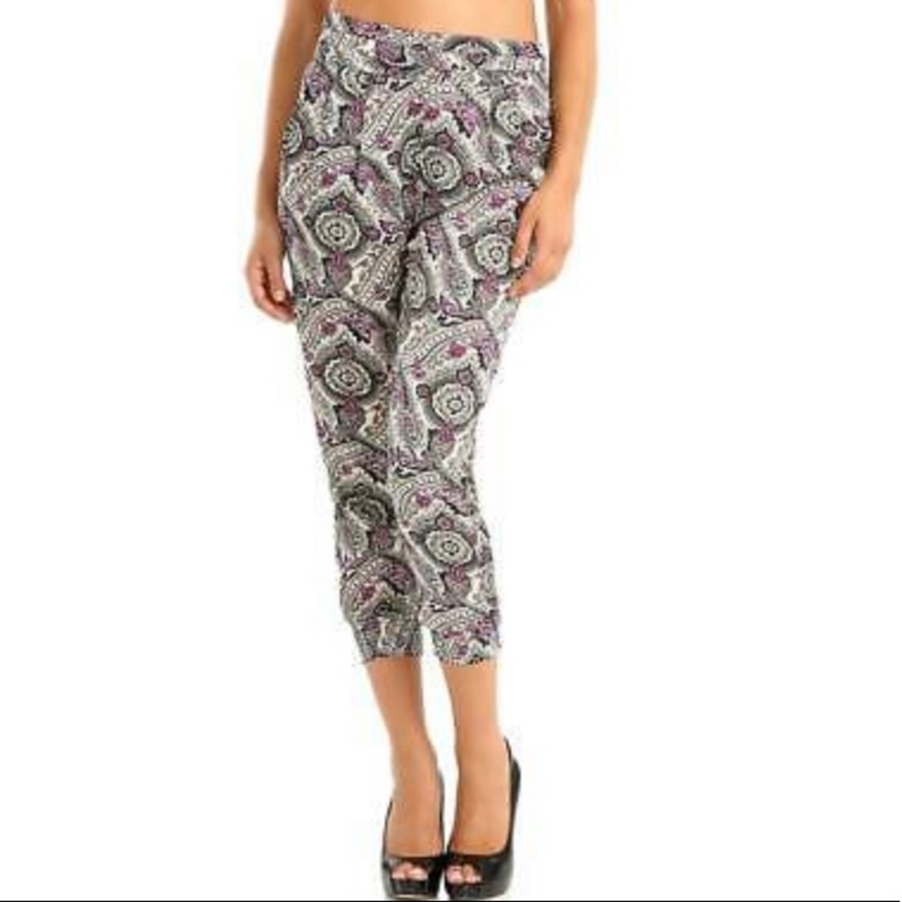 Guess Chic Purple Paisley Joggers